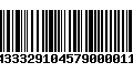 Código de Barras 84333291045790000119