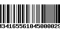 Código de Barras 84341655610450000299