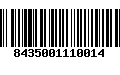 Código de Barras 8435001110014