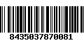 Código de Barras 8435037870081