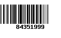 Código de Barras 84351999