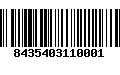 Código de Barras 8435403110001