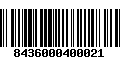 Código de Barras 8436000400021