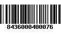 Código de Barras 8436000400076