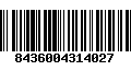 Código de Barras 8436004314027