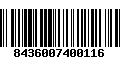 Código de Barras 8436007400116