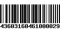 Código de Barras 8436031604610000299