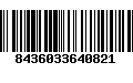 Código de Barras 8436033640821