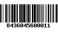 Código de Barras 8436045600011