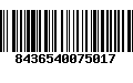 Código de Barras 8436540075017