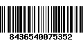 Código de Barras 8436540075352