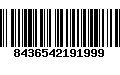 Código de Barras 8436542191999