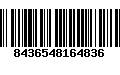 Código de Barras 8436548164836