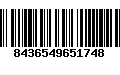 Código de Barras 8436549651748