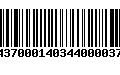 Código de Barras 84370001403440000377