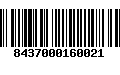 Código de Barras 8437000160021