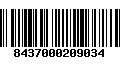 Código de Barras 8437000209034