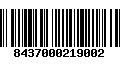 Código de Barras 8437000219002