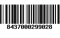 Código de Barras 8437000299028