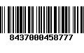 Código de Barras 8437000458777