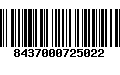 Código de Barras 8437000725022