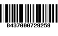 Código de Barras 8437000729259