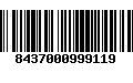 Código de Barras 8437000999119