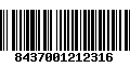 Código de Barras 8437001212316