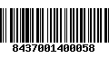 Código de Barras 8437001400058