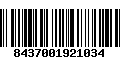 Código de Barras 8437001921034