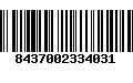 Código de Barras 8437002334031