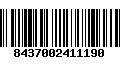 Código de Barras 8437002411190