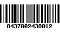 Código de Barras 8437002438012