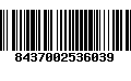 Código de Barras 8437002536039