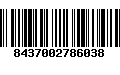 Código de Barras 8437002786038