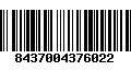 Código de Barras 8437004376022