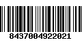 Código de Barras 8437004922021