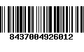 Código de Barras 8437004926012