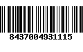 Código de Barras 8437004931115