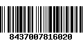 Código de Barras 8437007816020