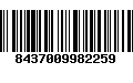 Código de Barras 8437009982259