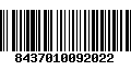 Código de Barras 8437010092022