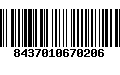 Código de Barras 8437010670206