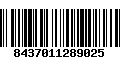 Código de Barras 8437011289025