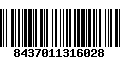 Código de Barras 8437011316028