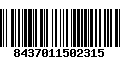 Código de Barras 8437011502315