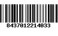 Código de Barras 8437012214033