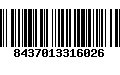 Código de Barras 8437013316026