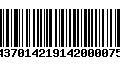 Código de Barras 84370142191420000750