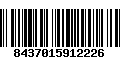 Código de Barras 8437015912226